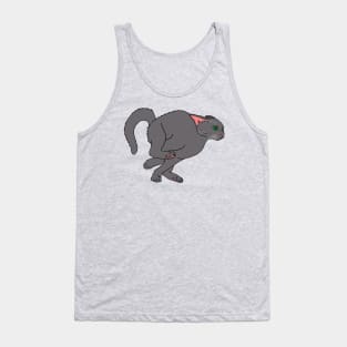 Racing Hyper Gray Cat Tank Top